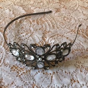 Jeweled Tiara-Style Metal Headband